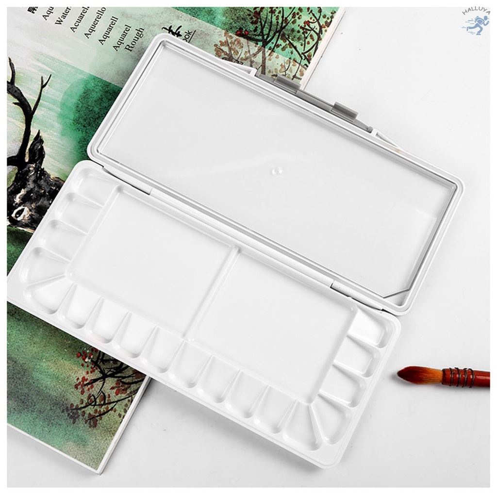 Portable Watercolor Paint Palette Box Folding Paint Tray for Student