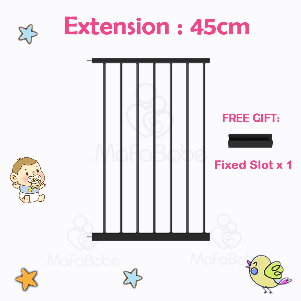 Mafababe Baby Safety Gate 3Lock Door Iron Gate Security Fence Safety