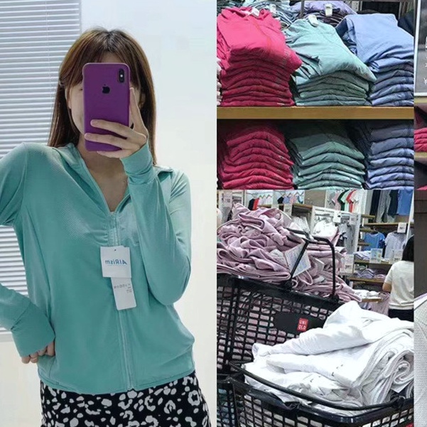 Women Jacket Airism UV Protection Mesh Long Sleeve Full Zip Hoodie Sun