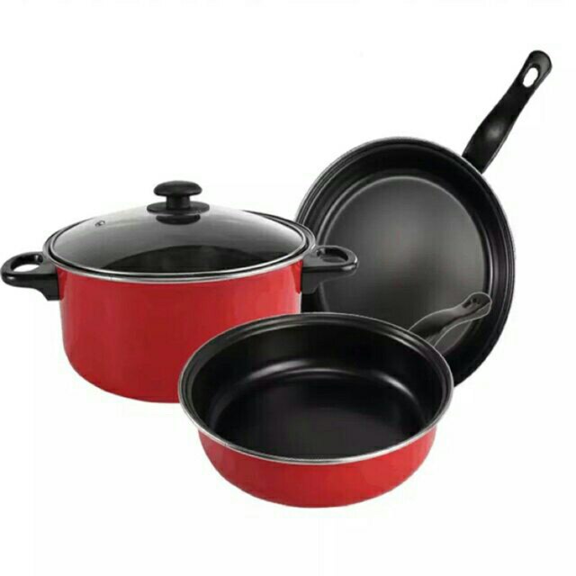 Cooking Ware Set (1 pot lid) 3pcs Shopee Philippines