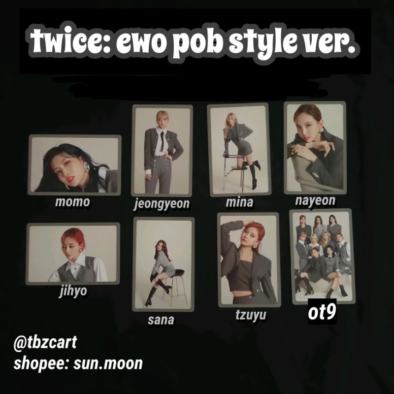 TWICE Eyes Wide Open STYLE VER. Official POB Photocards Shopee