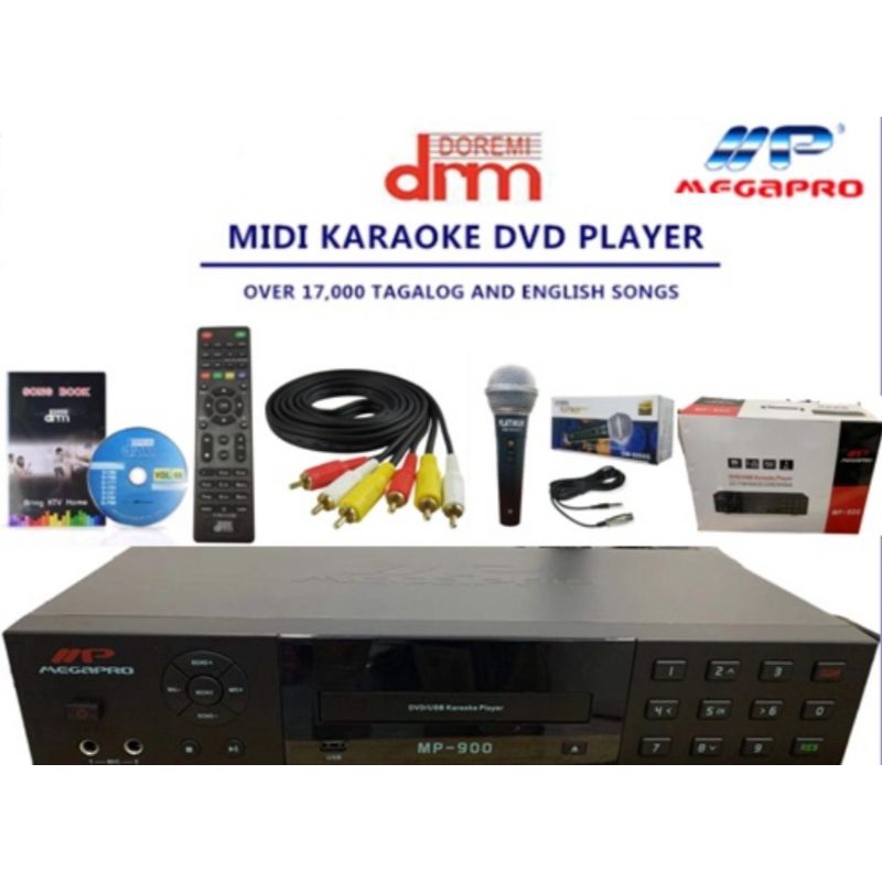 MEGAPRO MP900 DVD KARAOKE PLAYER WITH OVER 17,000+++ SONGS Shopee