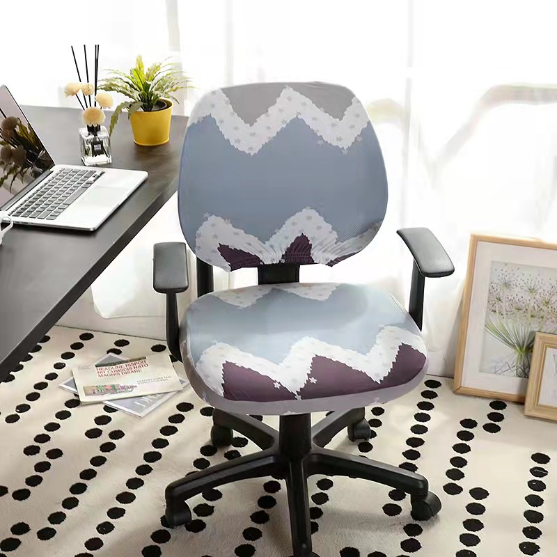 2pcs/set office computer chair cover stretchable monoblock elastic seat