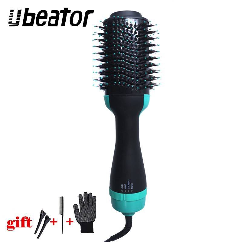 Ubeator Hair Curler Hair Dryer 2 In 1 Hot Air Brush Rotating Comb