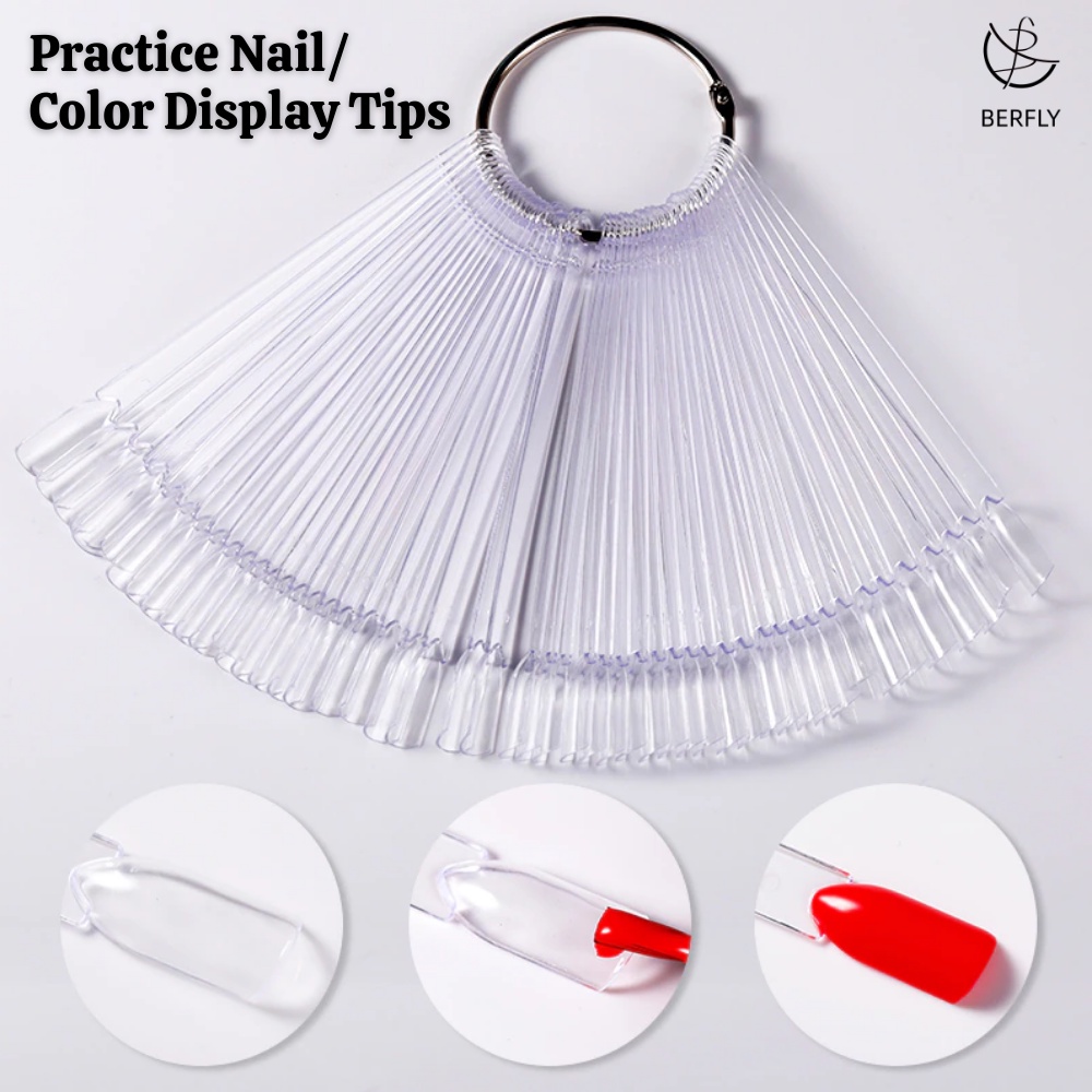 Berfly Fan Wheel Practice Nail Color Display Nail Polish Practice Tip