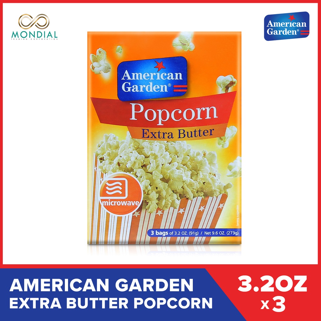 American Garden Extra Butter Popcorn 3.2oz x 3 Shopee Philippines