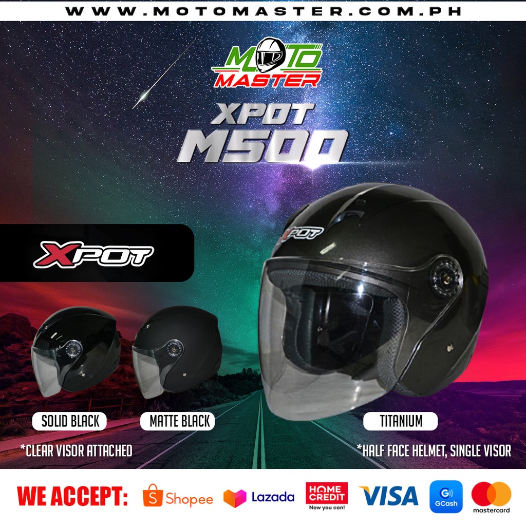 Xpot XM500 Half Face Helmet Shopee Philippines