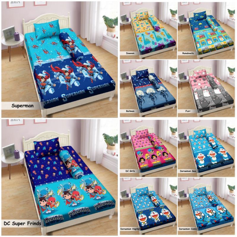 Lady ROSE SINGLE Bed Sheet 100X200 DORAEMON SEA SUPERMAN BATMAN DC
