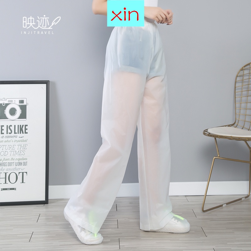 Disposable Rain Pants Women Summer Transparent Long Full Body