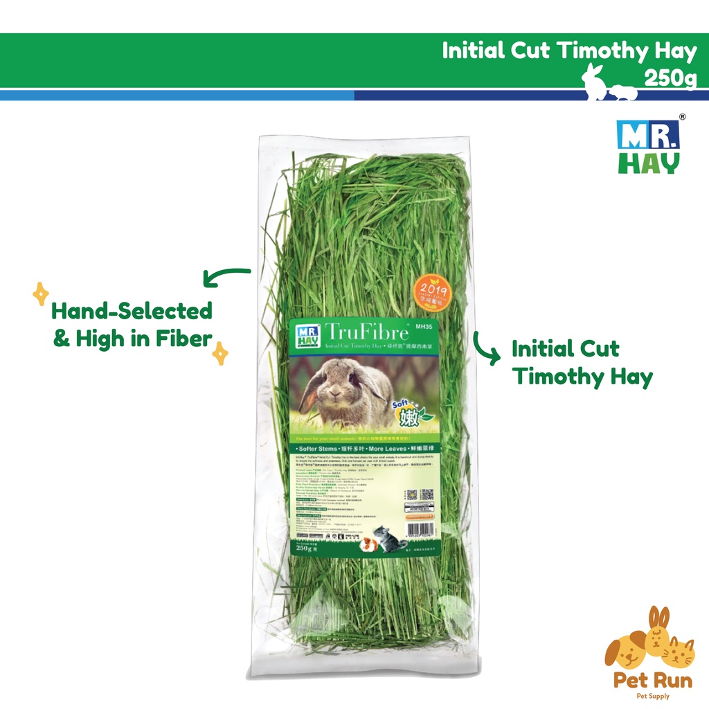 Mr. Hay Trufibre Initial Cut Timothy Hay for Rabbits, Guinea Pigs