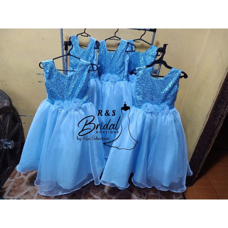 FLOWERGIRLS GOWN 3 roses waistline Shopee Philippines
