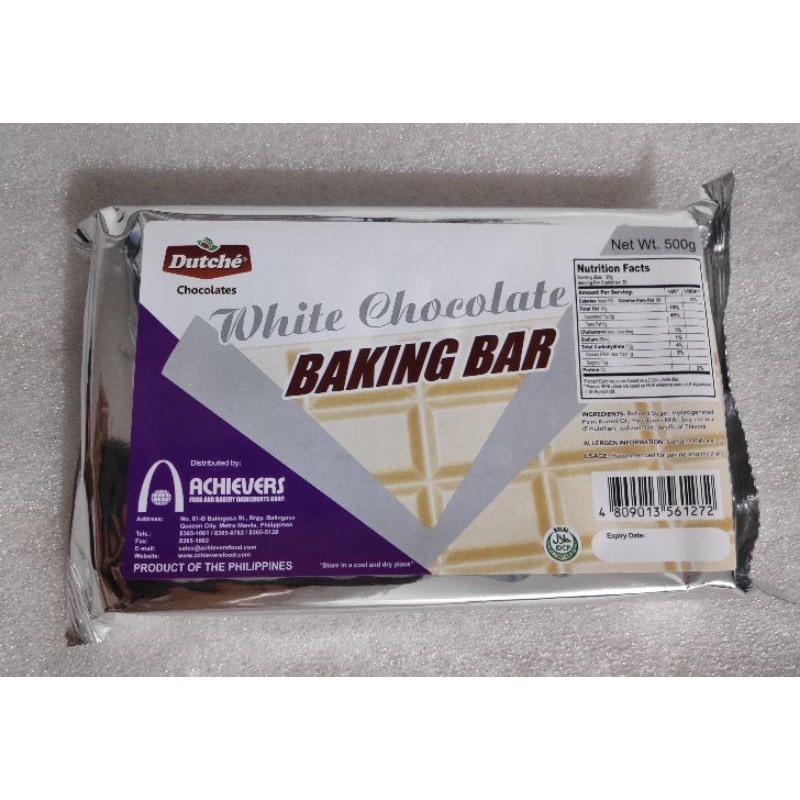 White Chocolate Baking Bar 500g Shopee Philippines