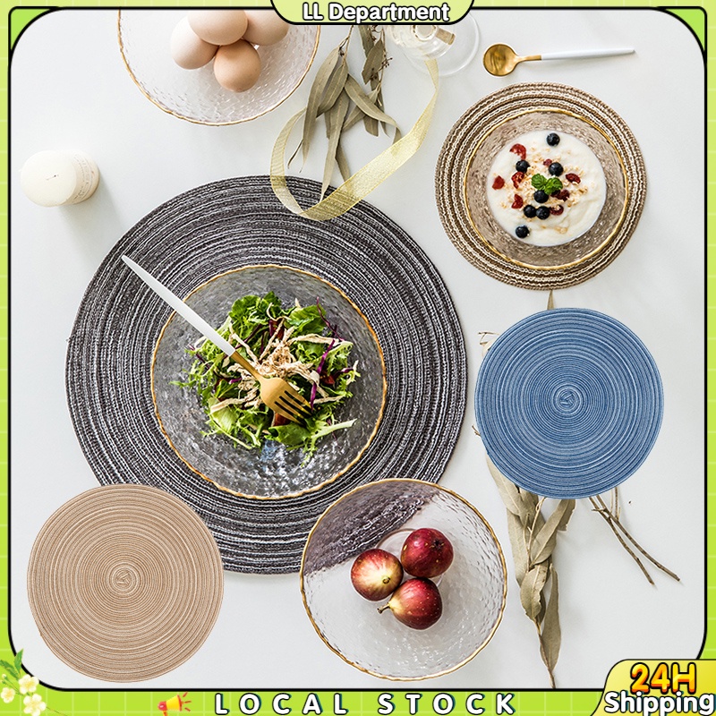 Round Placemats For Dining Table HeatResistant Washable AntiSlip