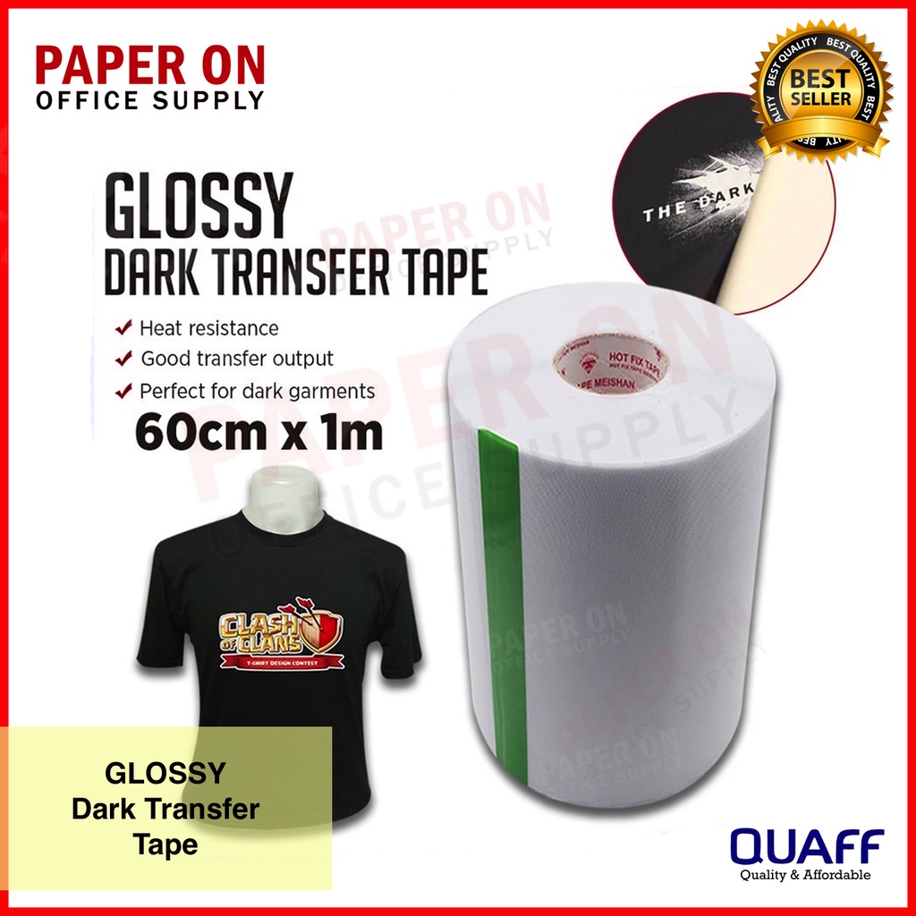 QUAFF Heat Transfer Tape For Dark Transfer Paper & Printable Vinyl 60cm