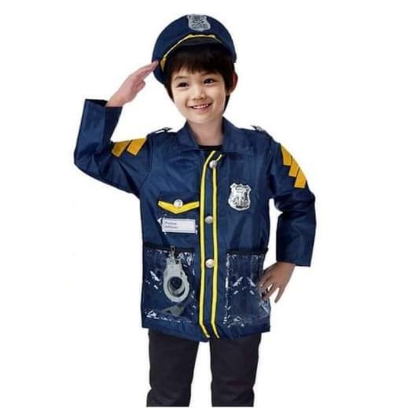 37y Policeman Costume for Kids Boys Career Costumes Shopee Philippines