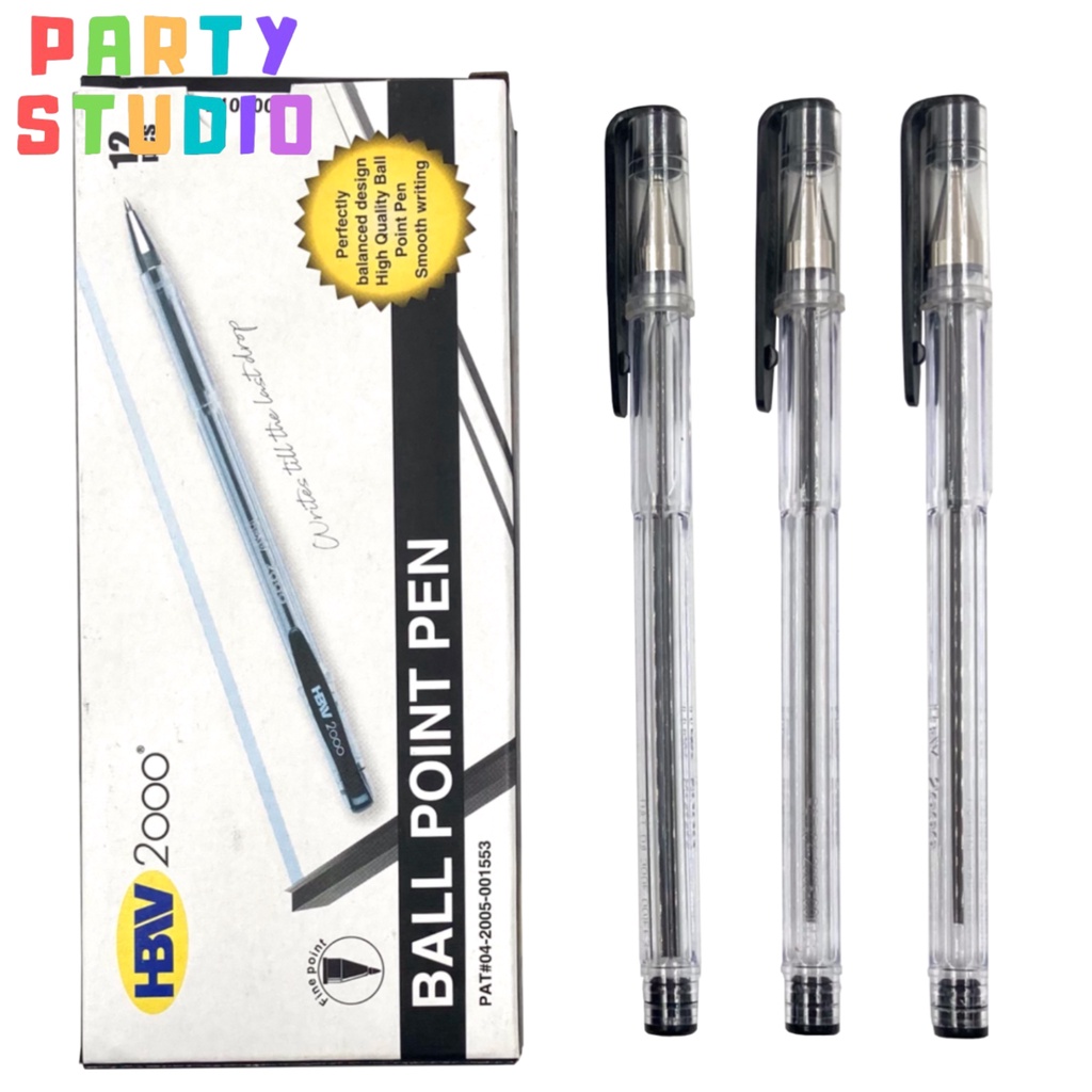 HBW2000 HBW Ballpen (12 pcs) Ball Pen Ball Point Pen Black Blue Red