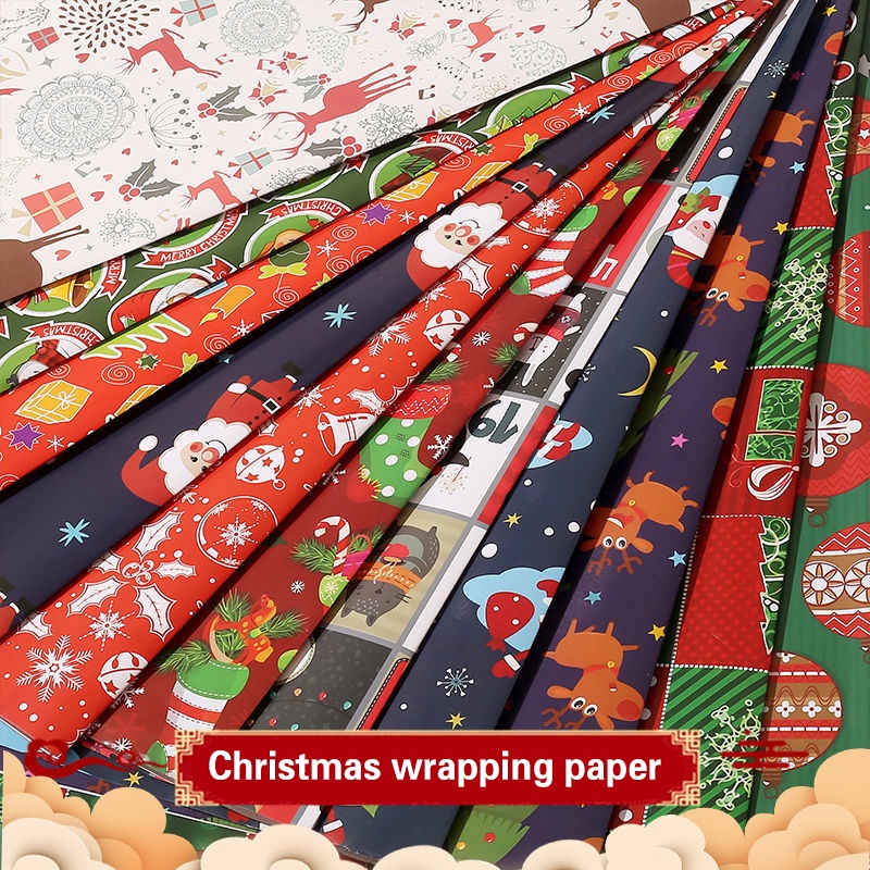 Christmas Gift Wrapping 10Sheets/roll Xmas Birthday Wedding Gift