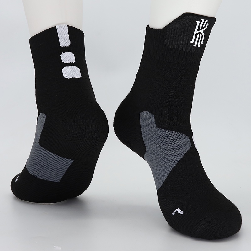 Kyrie Irving Elite Socks Mid Cut Sports Socks NBA Towel Bottom