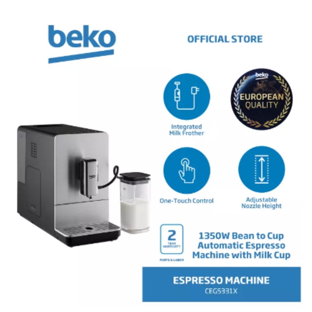 Beko CEG5331X Espresso Machine with Milk Cup 1350W Shopee Philippines