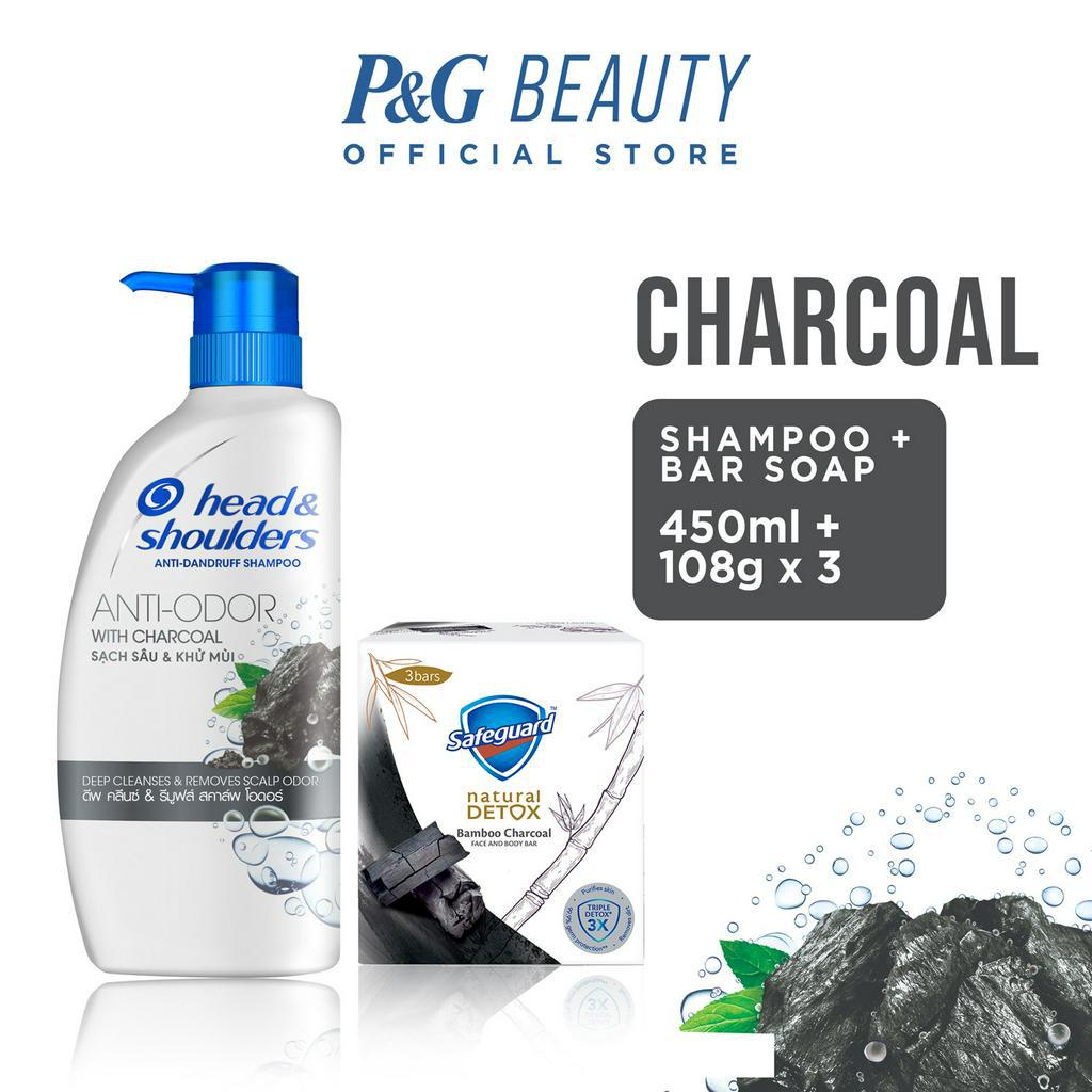 Head & Shoulders Charcoal 450ml + Safeguard 108g Tripid Shopee