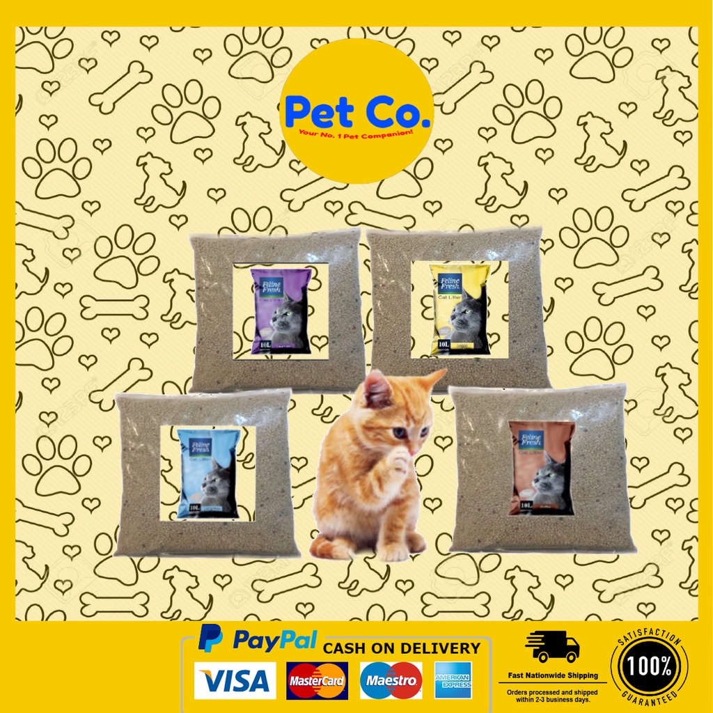Feline Fresh Cat Litter 1kg Lavender, Lemon, Lemon Grass, Coffee [SALE