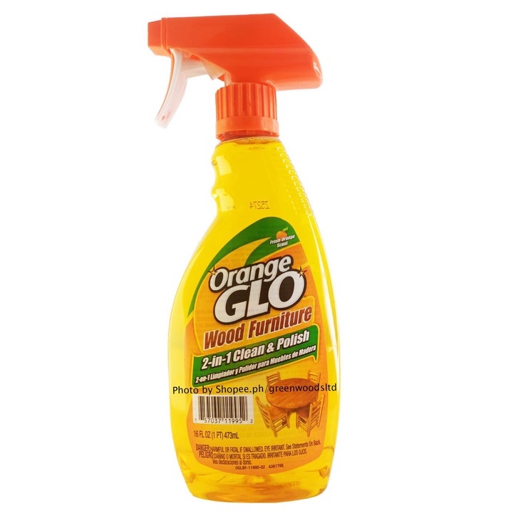 Orange Glo Wood Furniture 2in1 Clean & Polish 16 oz 473ml GW_S3