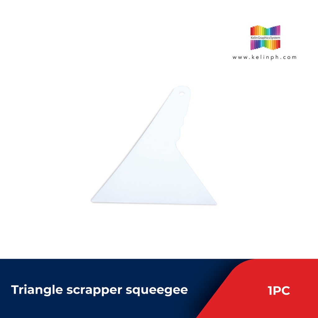 KGS White Triangular Film Scraper Squeegee for Car sticker, Decals