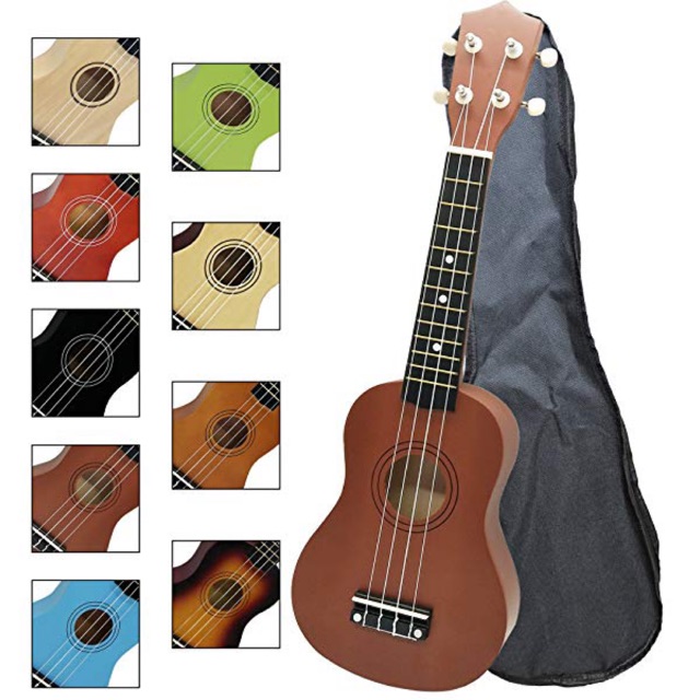 Uke bag + 21" soprano wood ukelele premiere ukulele glossy finished
