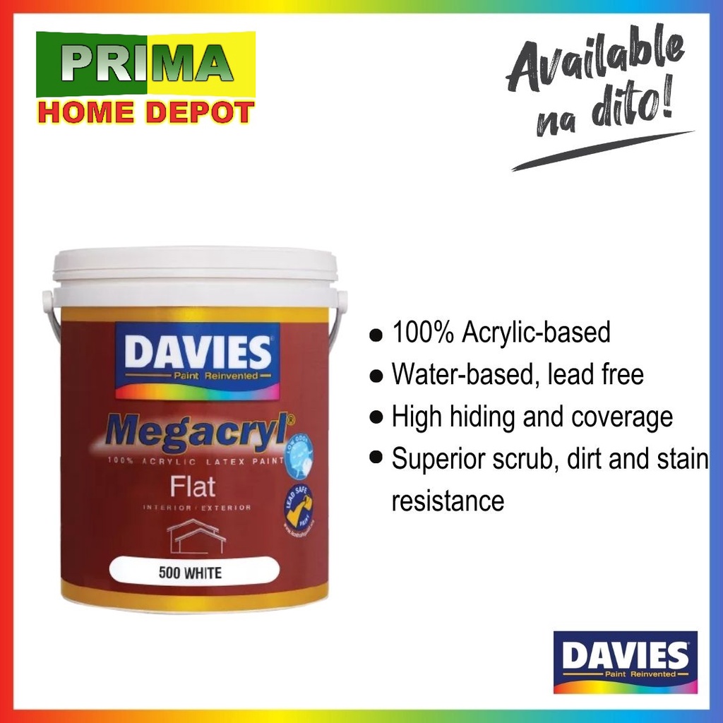 DAVIES Paint White (GALLON) Flat Latex, Gloss Latex, Semi Gloss Latex