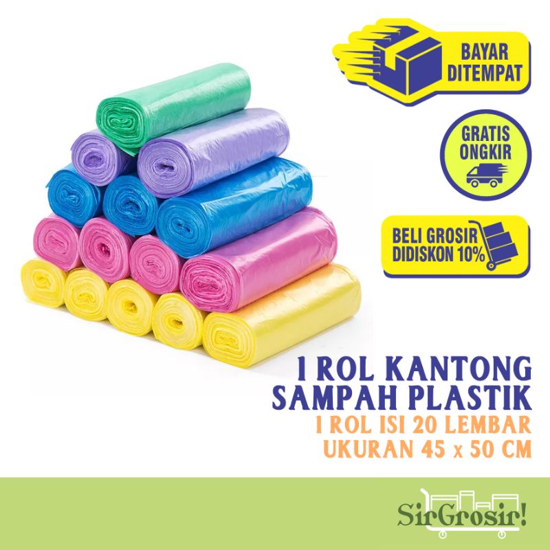 Disposable ROLL TRASH BAG Crackle ROLL TRASH Can 20 Sheets DISPOSABLE