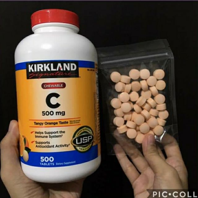 Kirkland Signature Chewable Vitamin C 500mg 500 tablets Shopee