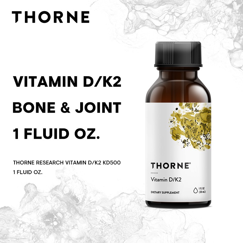 Thorne Research Vitamin D/K2 1 Liquid 1200 Drops (BBE 09/2024