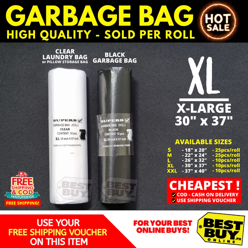Garbage Bag Trash Bag EXTRA LARGE CHEAPEST Q1C Shopee Philippines
