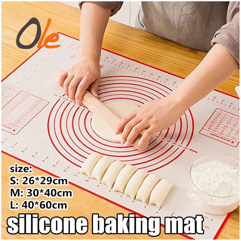 Non Stick Silicone Cake Baking Mat With Scale Rolling Dough Pad