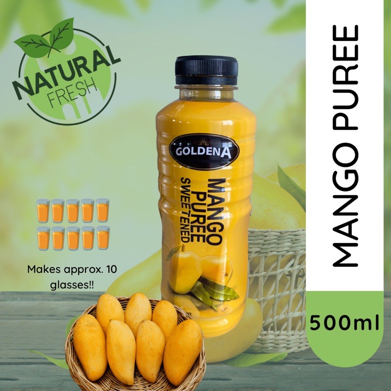 Golden A Mango Puree 500ml Tropical Drink Refreshing Real Mangoes