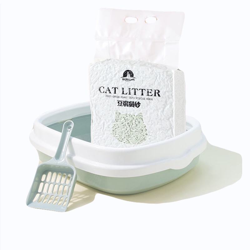 Cat Litter Box and litters & Deodorant Beads 2 in 1 Set Discount