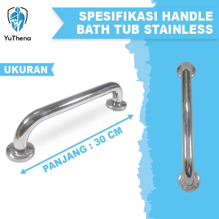 Handle Bath Tub Bathroom Handle bathtub stenlis stainles 30 cm B62S