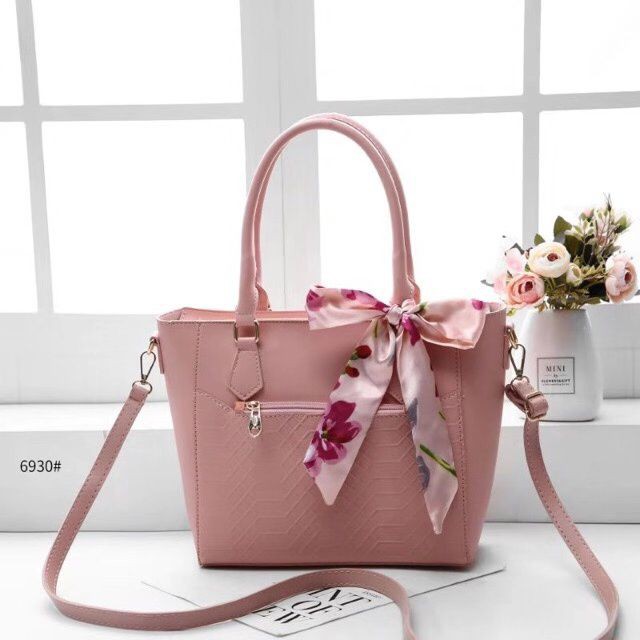 Korean Leather Sling Bag Shoulder Bag Scarf Shopee Philippines