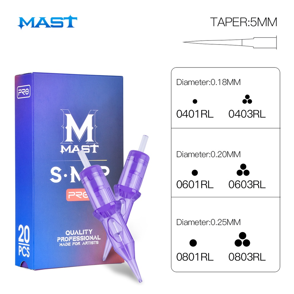 Mast PRO SMP & PMU Cartridge Tattoo Needles Micropigmentation Permanent