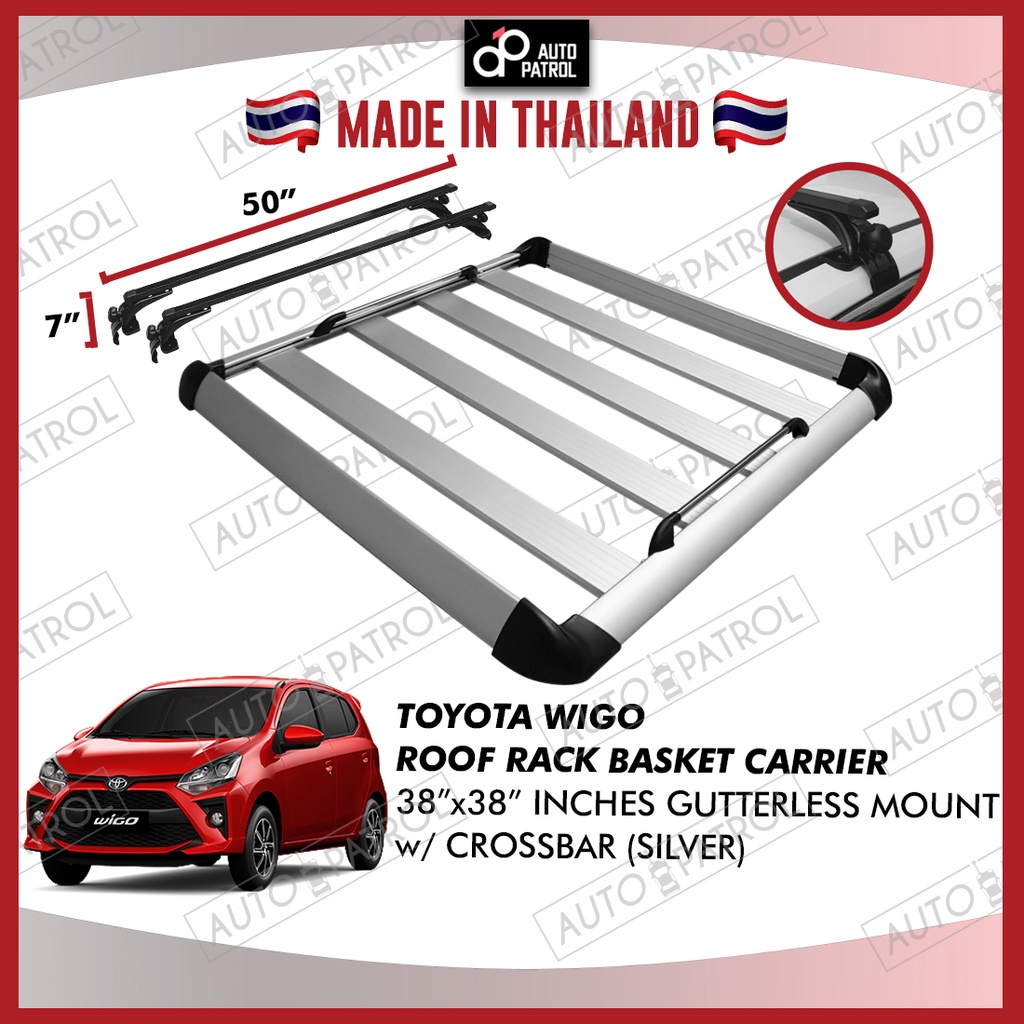 Toyota WIGO Aerorack Roof Rack Carrier Car Basket 38"x38" Silver