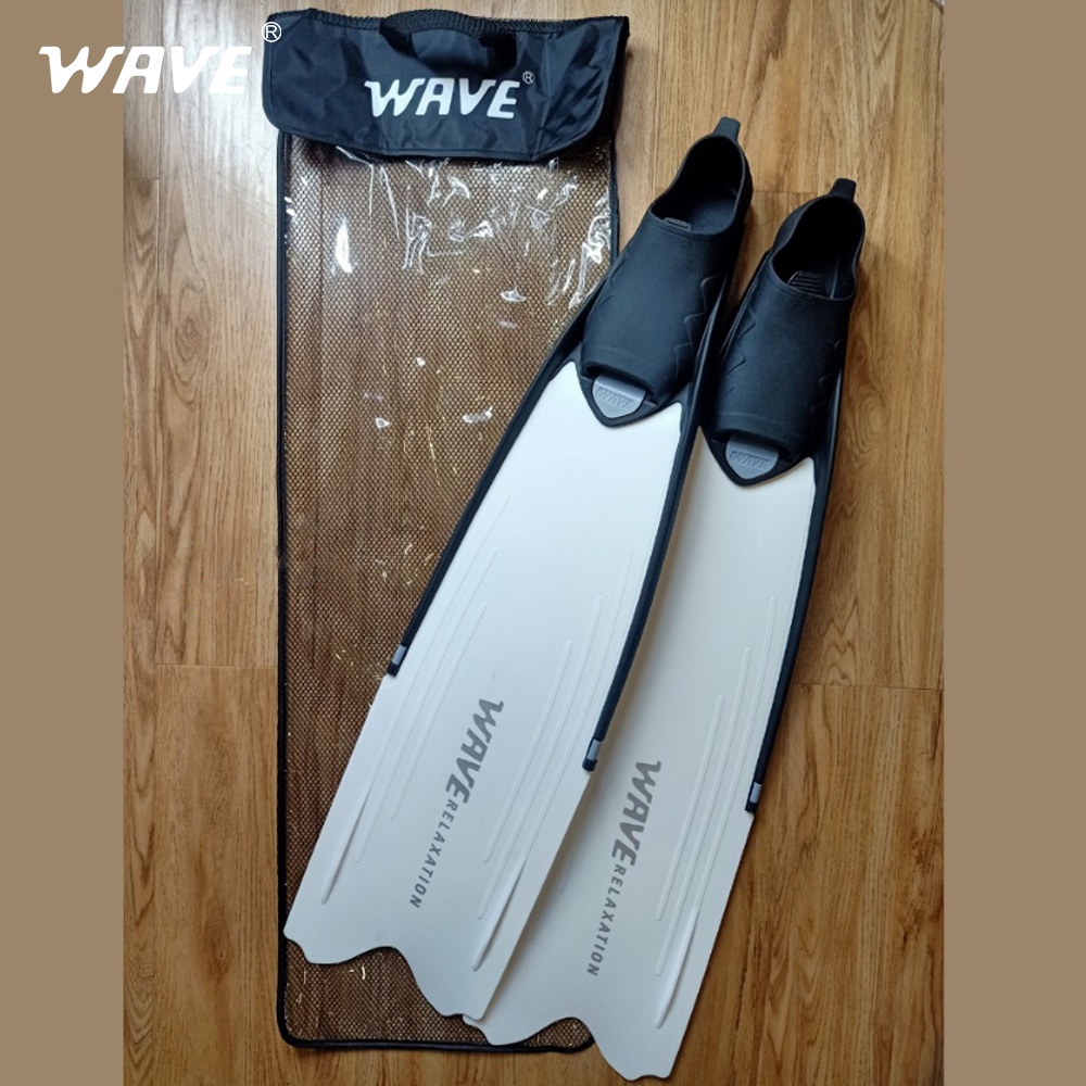 WAVE Long Freediving Fins/ Spearfishing Long Freediving Fins/Professional Diving Fins Shopee