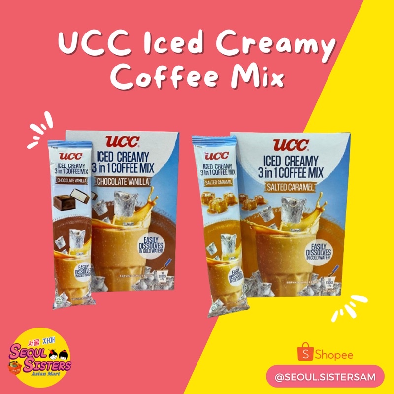 UCC Iced Creamy Coffee Chocolate Vanilla / Salted Caramel Mix 3in1