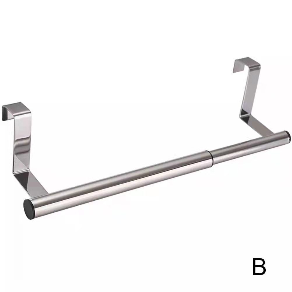 Stainless Steel Towel Rack Over Door Towel Bar Hanging Holder Long Wall