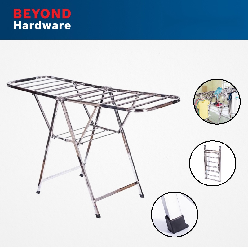 High Quality Stainless Steel Foldable Clothes Drying Rack Shopee