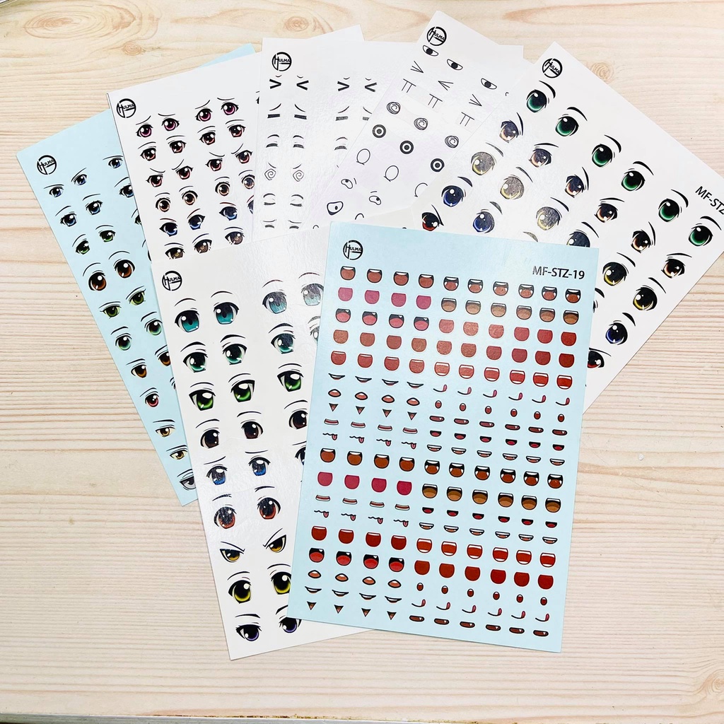 Eyes and Mouth Water slide Decals for Chibi Figures Shopee Philippines