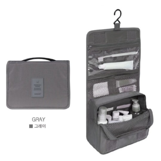 BS Travel Kit Organizer Bathroom Cosmetic Hanging Toiletry Bag Shopee