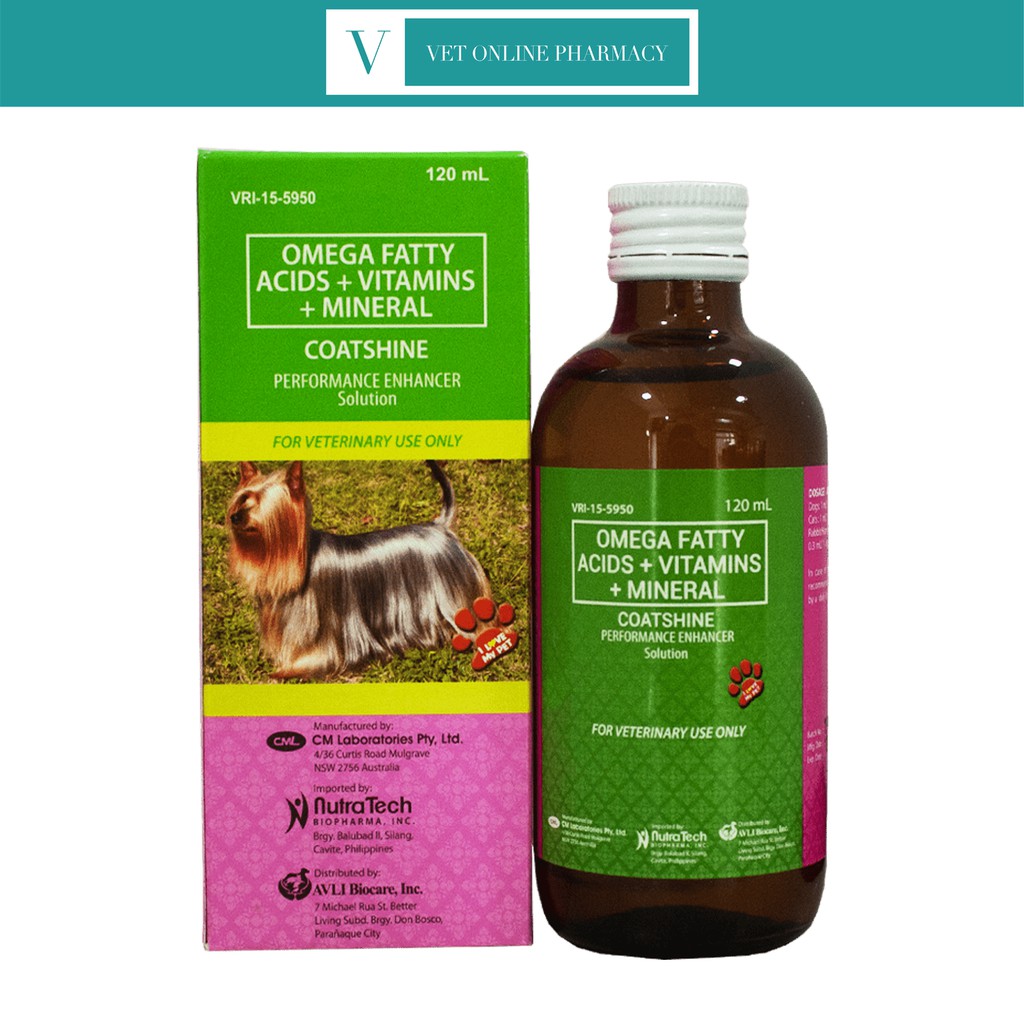 Coatshine Syrup 120ml (Coat and Skin Vitamins) for Dogs & Cats Shopee