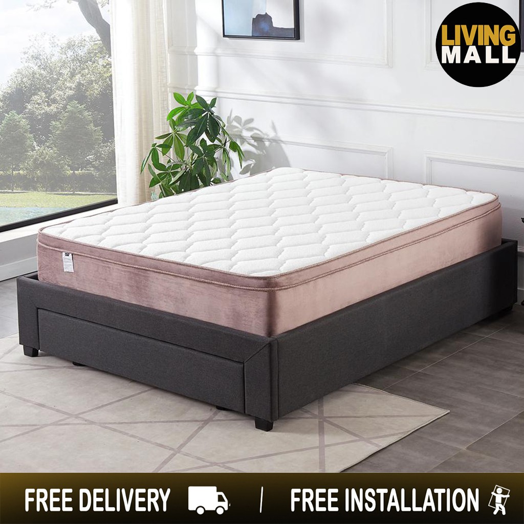 home lifeLiving Mall Salem Bed Frame with Drawer Queen/King Size with