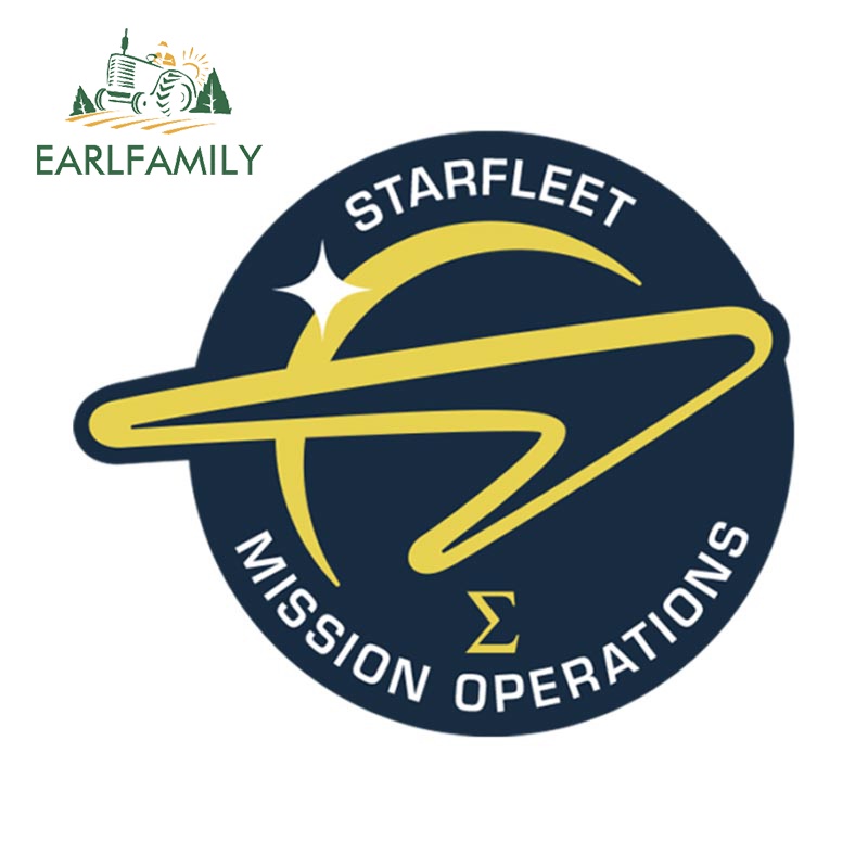 EARLFAMILY 13cm x 11.0cm for Star Trek Starfleet Car Sticker Air