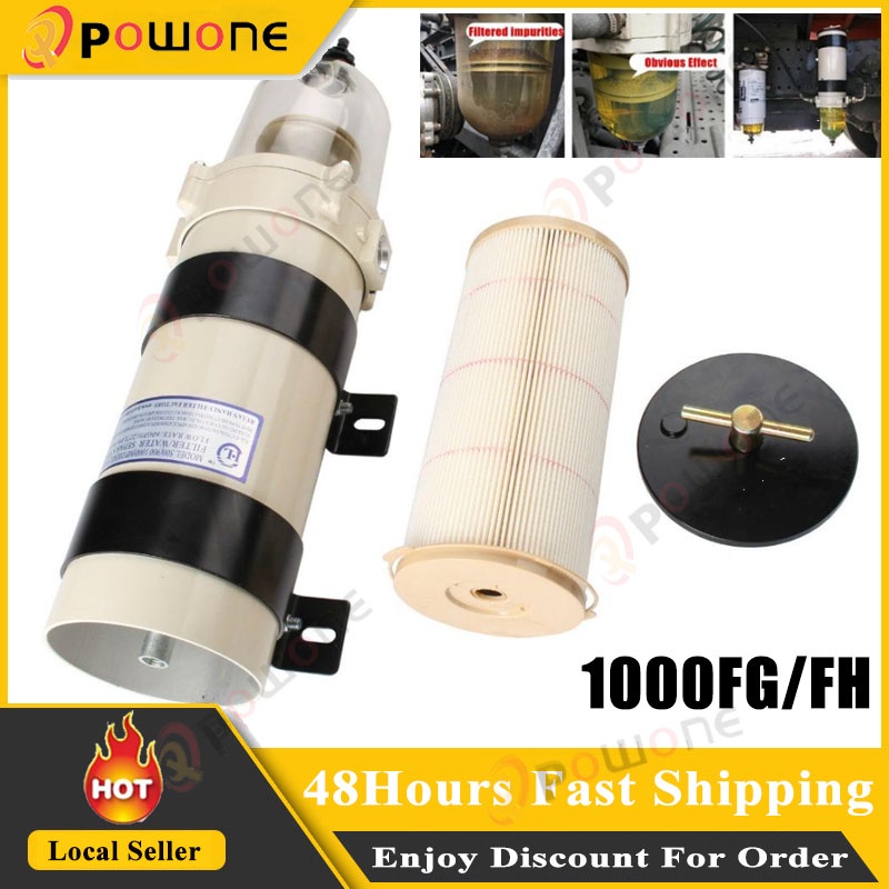 1000 Series Water Separator Diesel Fuel Filter Equivalent For 1000FH 1000FG 180GPH Shopee